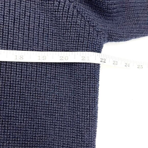 Zara Origins Heavyweight Chunky Crewneck Sweater. Midnight Blue. Men's Size XL - Picture 6 of 10